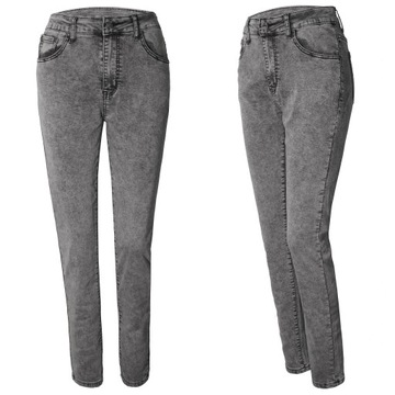 SPODNIE DAMSKIE JEANS ZWĘŻANE SLIM SPANDEX 44/46