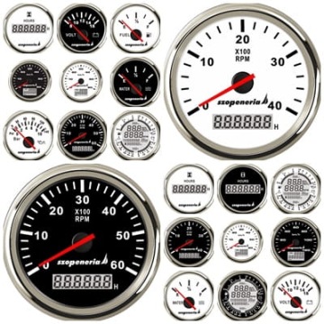 ТАХОМЕТР СО СЧЕТЧИКОМ ЧАСОВ 0-6000 ЧЕРНЫЙ