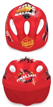 Kask rowerowy dziecięcy regulowany 52-56 cm - licencja CARS 3 (Auta)