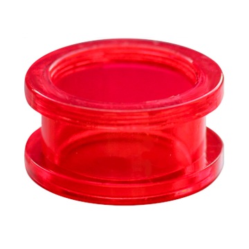 PRZEZROCZYSTY czerwony TUNEL akrylowy 18 mm