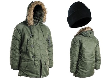 Zimowa KURTKA ALASKA PARKA N3B Basic OLIV - M