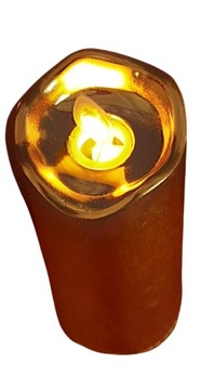 Świeca świeczka led złota ruchomy płomień 11 cm