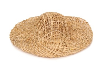 KAPELUSIK KAPELUSZ do kompozycji dekoracji dla lalki naturalny 7,5 cm
