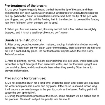 Набор кистей для рисования из 12 предметов из нейлоновой шерсти с заостренным кончиком L1