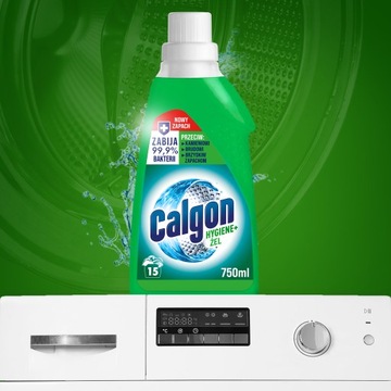 Стиральные машины Calgon Hygiene Plus с гелевым средством для удаления накипи 2x750