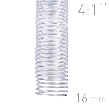 Grzbiety spiralne do bindowania 16mm przezroczyste