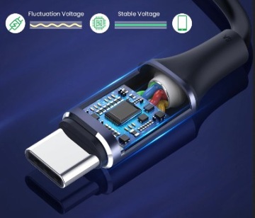 УГЛОВОЙ КАБЕЛЬ USB MICRO 90 ГРАДУСОВ QC 3.0 1М ЧЕРНЫЙ