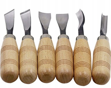 Стамески для резьбы, 6 шт., профессиональный набор.