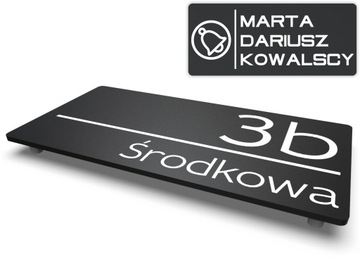Matowa tabliczka adresowa tablica 3D Numer Domu