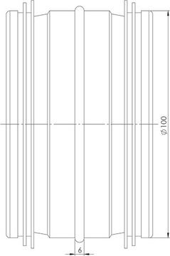 ТРУБНЫЙ СОЕДИНИТЕЛЬ Ø 100 ММ С МЕТАЛЛИЧЕСКОЙ ПРОКЛАДКОЙ ДЛЯ СПИРАЛЬНОЙ ТРУБЫ