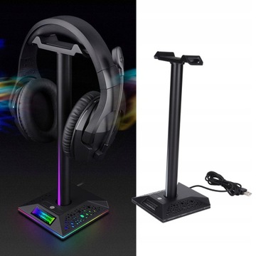 Подставка для наушников RGB Gamer, двойная вешалка