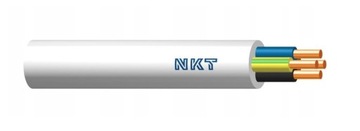 Kabel instalacyjny drut okrągły YDY NKT 4x6mm2 1m