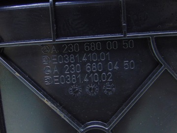 LOKETNÍ OPĚRKA SKŘÍŇKA MERCEDES SL R230 A2306800050