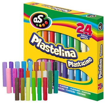 Astra plastelina szkolna AS 24 kolory nie brudzi