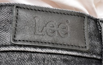 LEE spodnie HIGH grey jeans MOM STRAIGHT _ W28 L33