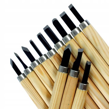 НАБОР ДОЛОТО ДЛЯ РЕЗЬБЫ МОДЕЛИРОВАНИЯ ИЗ 12 ШТ.