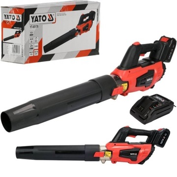 YATO АККУМУЛЯТОРНЫЙ ПЫЛЕСОС ДЛЯ ЛИСТЬЕВ, СНЕГА, ПЕСКА 18В + 4Ач