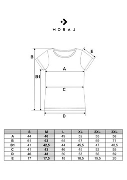 T-shirt klasyczny bawełniany w paski bluzka damska tuskus - XL