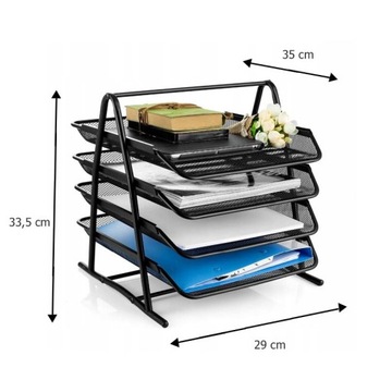 Szuflady na biurko 4 szufladki metalowy organizer