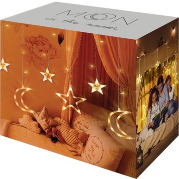 Рождественские елочные гирлянды СВЕТОДИОДНЫЕ БОЛЬШИЕ СВЕТОВЫЕ ЗАНАВЕСЫ 3М ЗВЕЗДЫ ЛУНЫ