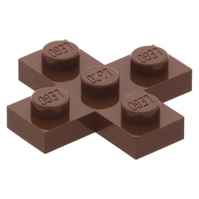 LEGO PŁYTKA 3 x 3 Krzyż 15397 Brązowa NOWA