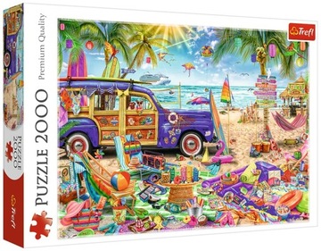UKŁADANKA LOGICZNA Tropikalne wakacje PUZZLE 2000-el. Trefl PIĘKNY OBRAZEK