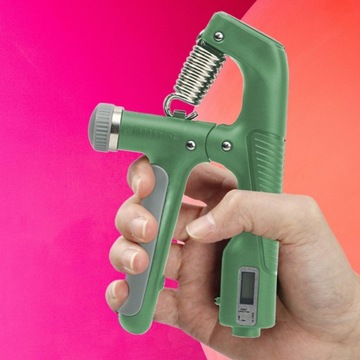 Тренажер рукопожатия с электронным счетчиком зеленого цвета