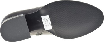 ЭЛЕГАНТНЫЕ ЖЕНСКИЕ БОТИНКИ ACORD 3620, ЧЕРНАЯ ОКРАШЕННАЯ КОЖА, УТЕПЛЕННЫЕ, размер 41