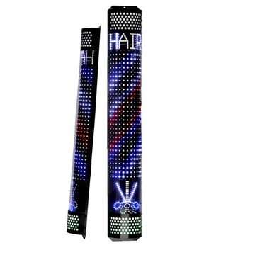 Plafon słupek lampa led barberska barberski barber znak reklama salon 90 cm