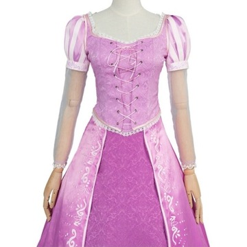 РАПУНЦЕЛЬ КОСПЛЕЙ ПЛАТЬЕ КОСТЮМ ДЛЯ ВЗРОСЛЫХ S/M 158/164