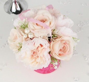 Букет в супер РОЗОВОЙ коробке, цветы POWDER LUX