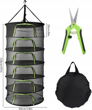 СУШИЛЬНАЯ СЕТКА ДЛЯ СУШКИ РАСТЕНИЙ ЦВЕТОВ ГРИБОВ РЫБЫ ФРУКТОВ 6-СЛОЙНАЯ