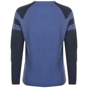 sweter męski niebieski Pierre Cardin Ribbed S