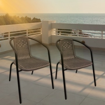 САДОВЫЙ СТУЛ ДЛЯ ОТДЫХА КОРИЧНЕВОГО РОТАГА ДЛЯ САДОВОЙ ТЕРРАСЫ НА БАЛКОНЕ