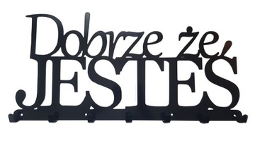 WIESZAK Z NAPISEM ŚCIENNY NA ŚCIANĘ KLUCZE UBRANIA