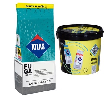 ATLAS FUGA CERAMICZNA RÓŻNE KOLORY 5KG + GRATIS