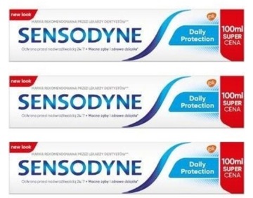 3x SENSODYNE Daily Protection 100 ml Ochronna Pasta do Zębów