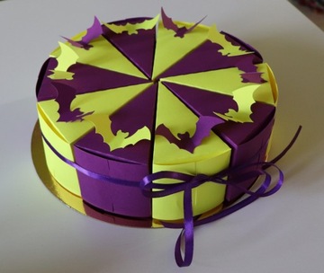 Торт «Спасибо» из бумаги, 10 штук, готовая летучая мышь.