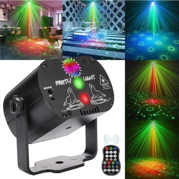 PROJEKTOR LASEROWY DYSKOTEKOWY ŚWIATŁA LED STROBOSKOP LASER IMPREZOWY