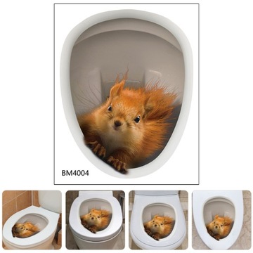 ТРЕХМЕРНАЯ НАКЛЕЙКА НА ТУАЛЕТ БЕЛКА ГОРШОК