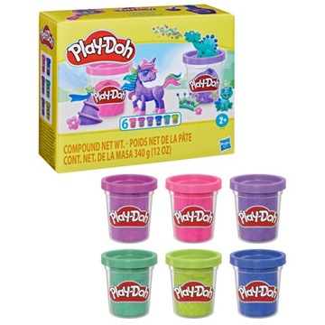 HASBRO Ciastolina Play-Doh kolekcja błyszczących kolorów 6 tub F9932