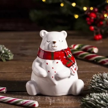 РОЖДЕСТВЕНСКИЙ МЕДВЕДЬ ФИГУРКА С СЕРДЦЕМ 9,5Х9Х12 СМ