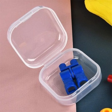 1-50pcs Mini Storage Box Transparent Square Plastic Case for Earring Ring