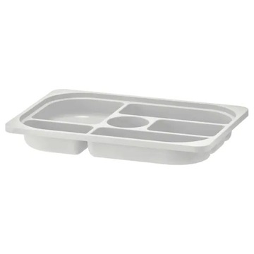 IKEA TROFAST Taca z przegródkami szara 42x30x5 cm