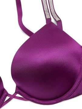 Komplet biustonosz i stringi Victoria's Secret 2xpush-up cyrkonie 75B/S