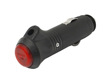 Wtyk zapalniczki z włącznikiem i diodą