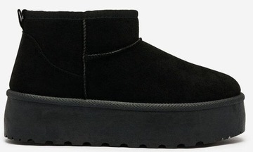 7684 CZARNE OCIEPLANE BOTKI ŚNIEGOWCE PLATFORMA 41