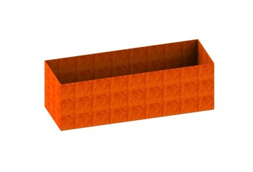 Doniczka Kwietnik stal CORTEN Loft Industrial ŚREDNIA 60x20x20