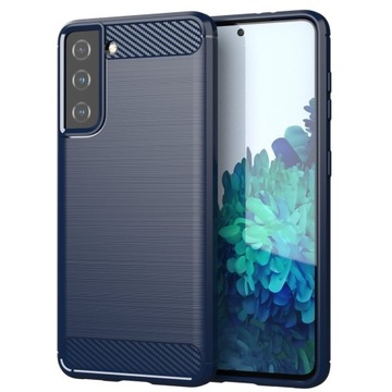 Carbon Case elastyczne etui Samsung Galaxy S21 Blu