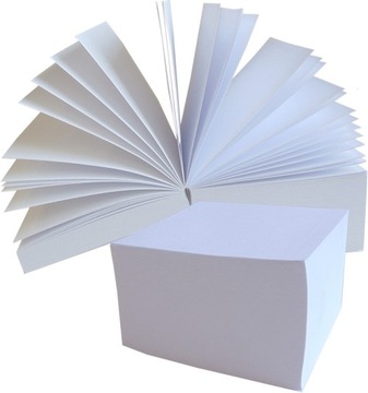 Notes kostka klejona, biała